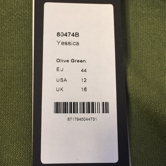 Basic By Yest Yessica Long Olive Green Cardigan Sweater Size 12 - Picture 12 of 15